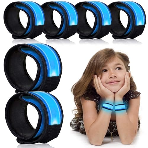 esonstyle 6 PCS LED Bracelets, LED Light Up Bracelets for Kids, Colorful LED Wristbands, Led Slap Bracelets for Kids Walking, Running, Jogging, Concerts, Sports, Camping, Sporting Events - Image 1