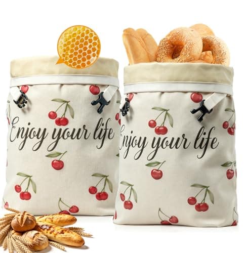 ChefLee Beeswax Bread Bags for Sourdough Homemade Bread (13x17in, 2 Pack) - Sourdough Bread Bags Reusable, Sourdough Bags with Beeswax Lining Keep Fresh Longer, Freezer Safe, Gifts for Baking Loaf - Image 1