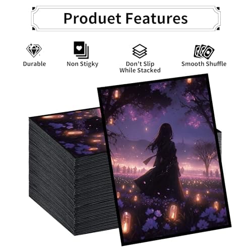 MTG Card Sleeves, Ultra Clear Front & Matte Finish Back, 100 Count Standard Size Matte Art Sleeve for Magic The Gathering (Fantasy Girl) - Thumbnail 3