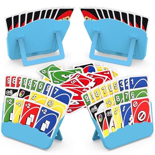 Tenyond Card Holders for Playing Cards - 4 Pack Playing Card Holder w/Foldable Stand for Stocking Stuffers, Travel Games, Seniors, Little Hand or Arthritis Hand, UNO, Poker, for Holidays Game Night - Image 1