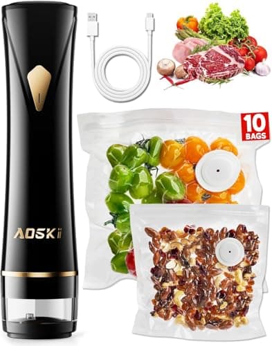 Vacuum Sealer Machine for Food Storage: Powerful Compact Food Sealer Saver, Automatic Handheld Detachable Water Tank, 10 PCS Vacuum Seal Bags for Kitchen Fridge Seal Meal Mothers Day Gift For Wife - Image 1