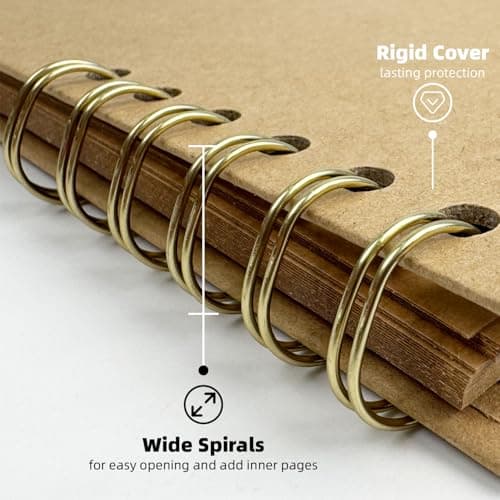 AIPASA Scrapbook Album, Our Adventure Book, Scrap Book Photo Albums, Photobook Memory Books, Scrapbooking Albums Ideal for DIY Scrapbook Journal, Travel Gift, Art & Craft Projects (Brown, 8x8 Inch) - Thumbnail 4