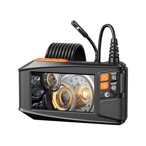 Dual-Lens Endoscope Camera with Light, 4.3" HD 1920P Borescope Snake Inspection Camera, IP67 Waterproof 8 Adjustable LEDs 16.4ft Semi-Rigid Tool Kit for Automotive Plumbing DIY Cool Gadgets - Thumbnail 4