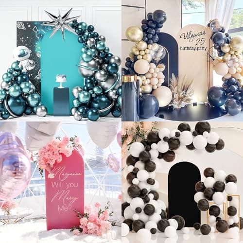 SUKAIKEQA 3-Piece Arch Cover Bundle – 7.2FT, 6.6FT & 6FT Stretch Spandex Backdrop Set – Wedding, Birthday & Photo Booth Arch Covers for Every Event - Thumbnail 4