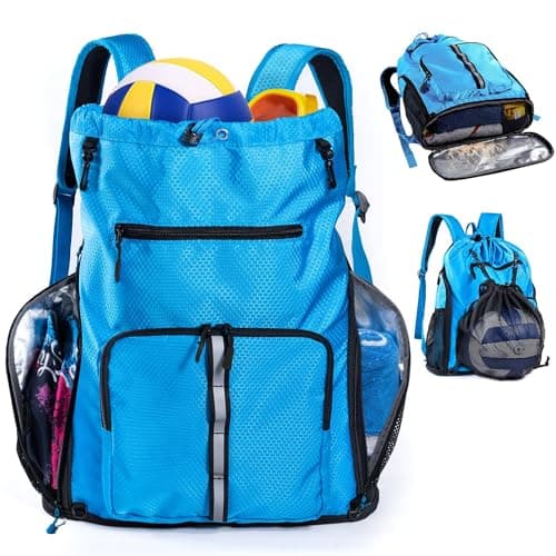 GEMIU Beach Bag for Men Women Large Gym Backpack with Mesh Shoe Drawstring Bag and Wet-Proof Pockets, Waterproof and Sandproof Swimming Backpack for Toiletries, Towels, Gym, Travel - Image 1