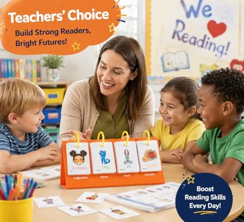 Alened Sentence Building Flash Cards for Kids Ages 5-8, Learn to Read Phonics Toy, Word Games, Speech Therapy Materials, Education Kindergarten Classroom Must Haves for 1st 2nd Grade - Thumbnail 3