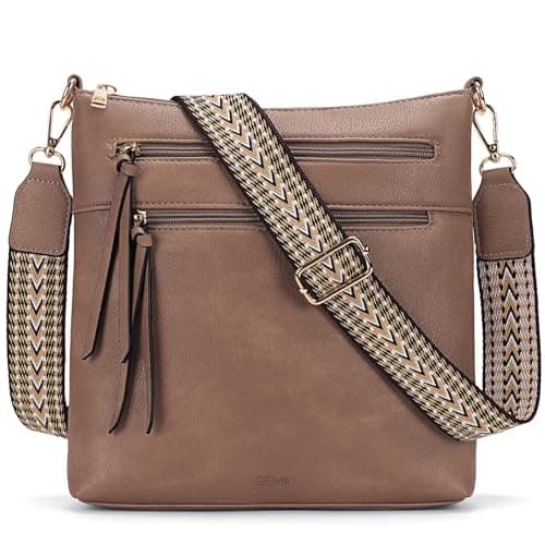 GEMIU Crossbody Purses for Women Multi Pocket Crossbody Bags for Women Trendy Dark Taupe - Image 1