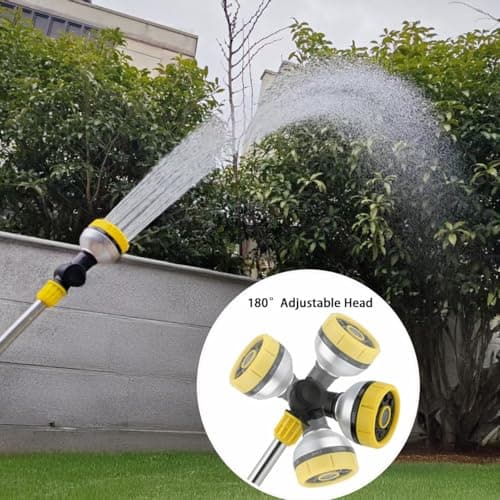 HaloAmily 17.5" Multi-Pattern Watering Wand with Thumb Control & 180° Water Nozzle | 8 Spray Modes for High-Pressure Cleaning, Pet Bathing, Gardens, Hanging Baskets | Fits Standard Garden Hoses - Thumbnail 4