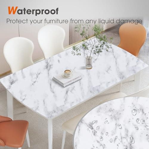 Beautysaid Shelf and Drawer Liner for Kitchen Cabinet, Non Adhesive Non Slip Shelf Paper Waterproof Washable Thickened for Dresser Pantry Shelve Bathroom Protector Liner(Marble,12 in x 10 FT) - Thumbnail 4