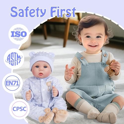 Milidool Lifelike Reborn Baby Dolls Boy- 18-Inch Soft Body Realistic-Newborn Real Life Baby Dolls for Kids Age 3+ - Thumbnail 3