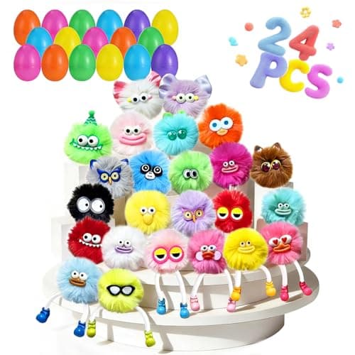 Prefilled Easter Eggs,Easter Basket Stuffers - 24 Pack,Fun Plush Bulk Gift Filled Easter for Kids - Image 1