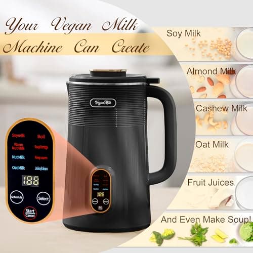 Nut Milk Maker Machine, Almond Milk Maker Machine, Soy Milk Maker Machine, Oat Milk Maker Machine - 8 in 1 Plant Based Milk Maker Machine Works as: Nut Milk Machine, Soymilk Maker & Soup Maker Machine - Thumbnail 3