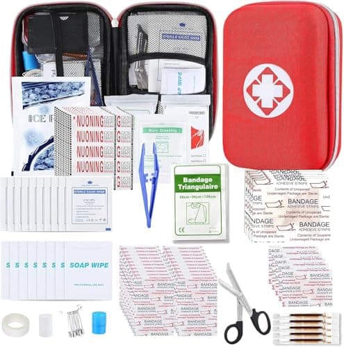 276PCS First Aid Kit Home Car Camping Hiking Emergency Supplies Small Compact Lovely Bag for School Outdoor, Basic Outdoor Essentials Survival Kit for Travel AMORNING - Image 1