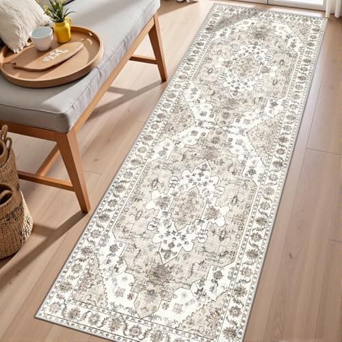 Roseek Rug Runners for Hallways Non Slip 2x6, Kitchen Rugs with Rubber Backing, Washable Vintage, Boho Area Rug for Living Room, Low Pile Distressed Rugs Carpet Runners for Bedroom, Entryway, Laundry - Image 1