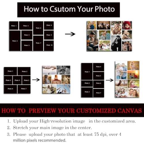 ZHIYYHAO Collage Canvas Prints with Your Photos Framed Customize 9 Image Collage Wall Art for Living Room Bedroom Study room Home Decor (CF-16,24.00L''X24.00W) - Thumbnail 5