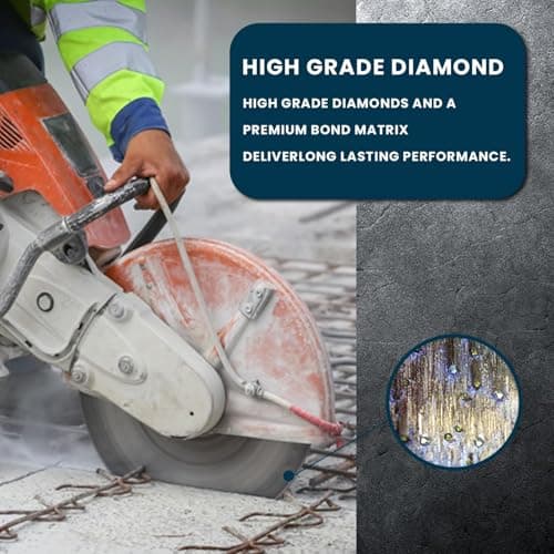 RHAPSODY 7Inch Diamond Saw Blade 2pcs,Continuous Turbo Rim General Purpose Blade Dry/Wet Cutting Concrete,Masonry, Brick, Block,Stone,Paver 7/8"-5/8" Arbor - Thumbnail 5
