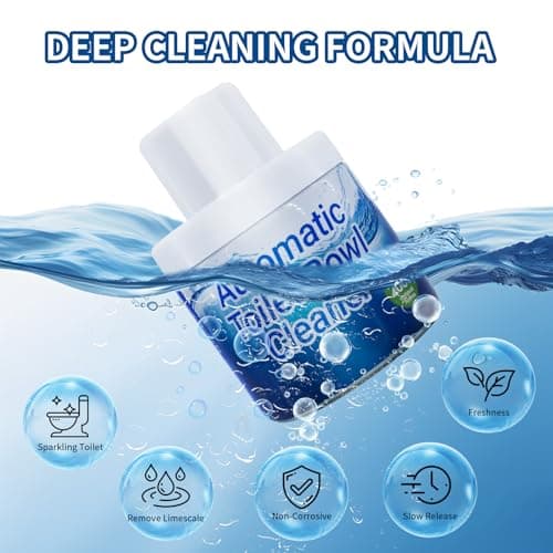 X-Txxlplus Toilet Bowl Cleaners, Toilet Cleaner, Automatic Long Lasting Continuous Toilet Bowl Cleaner, Prevent Stain Build Up Deep Clean, Each Pack for About 3 Months' Supply, Blue - Thumbnail 2