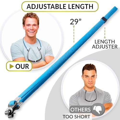 SIGONNA Eye Glasses String Holder Strap - Eyeglass Straps Cords for Men Women - Eyeglass Holders Around Neck - Sunglasses String Chain Lanyard Retainer - 4 Pcs Green Purple - Thumbnail 4