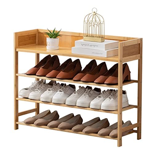 latifolia Bamboo Shoe Rack, 4-Tier Shoe Rack Organizer for Entryway(31.4''L) - Image 1