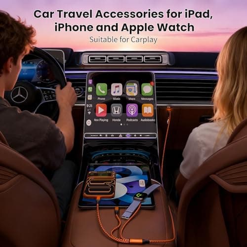 Jogrytece Travel Charger for iWatch, 3 in 2 Multi Charging Cable/Cord with IP/USB C/iWatch Charger, Travel Chargers for Multiple Devices, Compatible with iWatch Series/iPhone 17-8/iPad/AirPods 5FT - Thumbnail 6