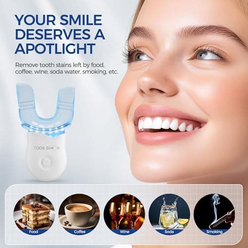 Teeth Whitening Kit for Sensitive Teeth,with 4 Carbamide Peroxide Pen & 1 Remineralization Pen,LED Accelerator Light Non,Tooth Whitener Professional Oral Care Gently Yet Effectively Removes Stains - Thumbnail 4