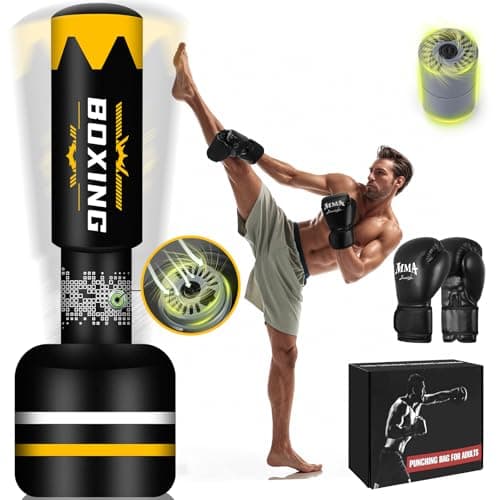 Upgrated Standing Punching Bag for Adults with Automatic Built in Air Pump, 69'' Heavy Bag Boxing Equipment with 12OZ Gloves Kicking Bag for Training MMA Muay Thai Fitness Kickboxing Home Gym - Image 1
