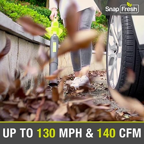 SnapFresh 20V Cordless Electric Leaf Blower - Lightweight with 2.0Ah Battery & Fast Charger, 2 Speed Modes for Lawn, Patio, Yard & Sidewalk Care - Thumbnail 3