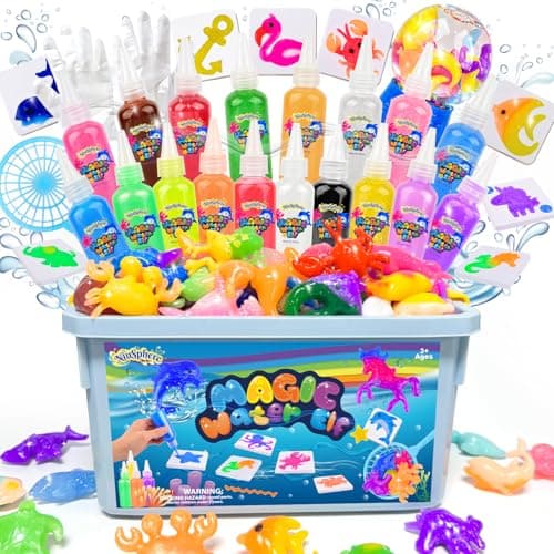 NiuSphere Magic Water Elf Toy Kit - Aqua Gel Water Pets, 18 Gels & 16 Molds, DIY Squishy Maker Kit, Craft Art for Kids, Make Your Own Squishies Sensory Toys, 4 5 6 7 8 9 10 Year Old Boy Girl Gifts - Image 1