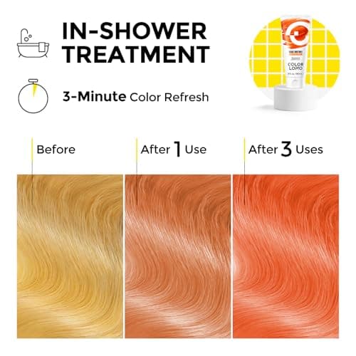 COLORLOMO Semi Permanent Hair Color - 6 oz Color Depositing Conditioner with Shea Butter & Almond Oil- Color Conditioner Depositing Hair Mask - Vegan, Paraben, Ammonia & Sulfate Free -Orange - Thumbnail 4