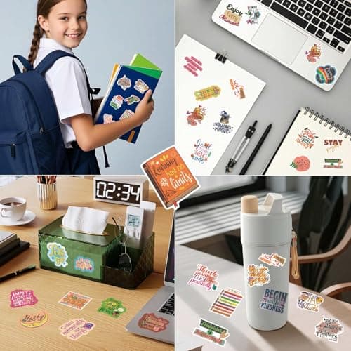 100PCS Motivational Stickers, Inspirational Words Sticker for Adults Teens, Vision Board Positive Affirmation Sticker, Water Bottle Laptop Journaling Reward Stickers for Teachers Students - Thumbnail 3