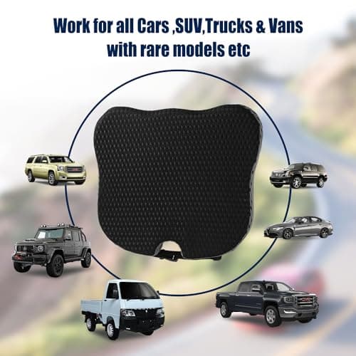 Hapiclody Car Seat Cushion for Driving,Office Chair Cushions Non-Slip Hip & Lower Back Tailbone Chair Pillow Pad,Memory Foam Seat Cushion for Car Seat Driver Truck Desk Wheelchair - Thumbnail 6