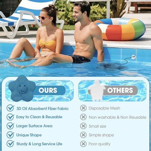 MTWEAR Hot Tub Scum Absorber, Hot Tub Accessories, Spa & Pool Scum Eliminating Balls,Hot Tub Scum Sponge for Hot Tub Oil Absorbing Sponge for Hot Tub Skimmer, Hot Tub Sponge Scum Remover (Flower) - Thumbnail 6