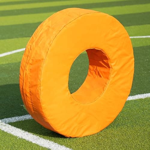 SFNSM Big Football Tackle Wheel 35 Inches, Football Tackle Dummy for Youth, Football Tackling Practice Drills with High Elastic Foam and Waterproof PU Leather for Football Training Equipment - Image 1