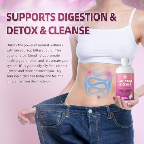 iMATCHME Soursop Bitters Liquid for Digestive & Gut Cleanse, Antioxidant,Skin Health,Cell Regeneration,Immune & Mood Support,Herb Soursop Tea 16 fl oz - Thumbnail 5