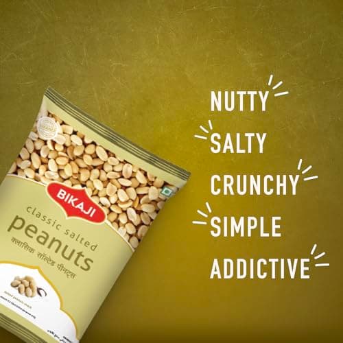 Bikaji Classic Salted Peanuts 7.05 oz (200g), Bite-Sized Indian Snack, Crunchy and Salty, Party Mix, Bar Snacks, Anytime Munching, Vegetarian, Ready-to-Eat - Thumbnail 4