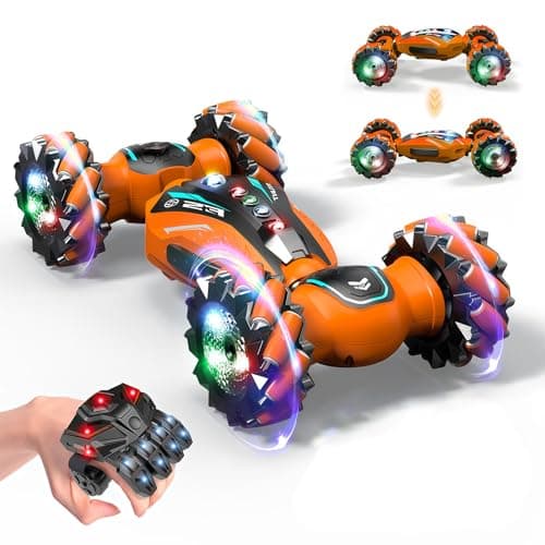 MOMONOVA1:12 Gesture Control RC Stunt Car, 4WD Double-Sided Off-Road Remote Control Car with Lights, Twist Body, Rechargeable Toy for Kids Age 6–12 - Image 1