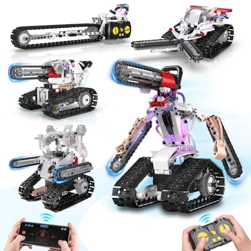 5 in 1 STEM RC Robot Building Kit for Boys, APP & Remote Control Erector Set RC Toys for Kids Blocks 419 Pcs, DIY Build Science Educational Gift for Age 6 7 8 9 10 11 12+ Boys & Girls - Image 1