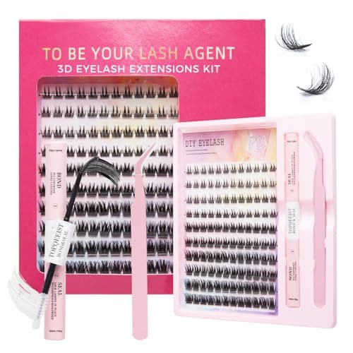 Manga Lash Clusters Kit 8-16mm Thick Volume Lashes Clusters DIY Individual Lash Extension Kit Spiky Cluster Eyelash Extensions Kit - Image 1