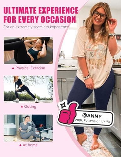 Showitty 3 Pack Workout Leggings with Pockets for Women, Black Compression Tummy Control Yoga Pants for Gym - Thumbnail 5