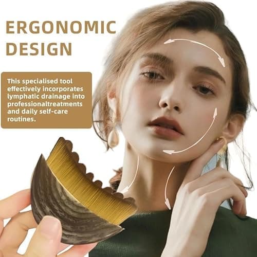 2026 Updated Lymphatic Contour Face Brush, Face Brush for Lymphatic Massage with Durable Soft Bristles, Facial Cleansing Brush for Sculpting&Anti-Puffiness - Thumbnail 3