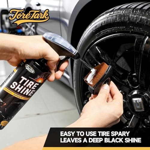 toretark Tire Shine Spray, Longer Lasting Ceramic Tire Coating, Deep High-Gloss Wet Look, User Friendly with Tire Shine Applicator, UV Protection for Cars, Trucks, RVs, and Motorcycles (16 fl oz) - Thumbnail 6