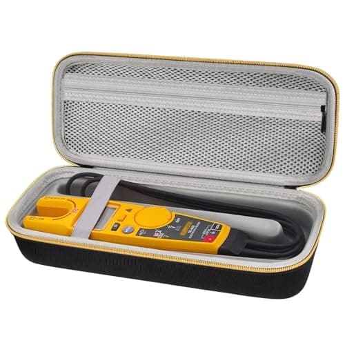 Hard Case Compatible with Fluke T5-1000 / T5-600 / T6-1000 / T6-600 Electrical Voltage, Continuity and Current Tester, Portable Meter Organizer Bag for Probes and Leads, Gray (Case Only) - Image 1