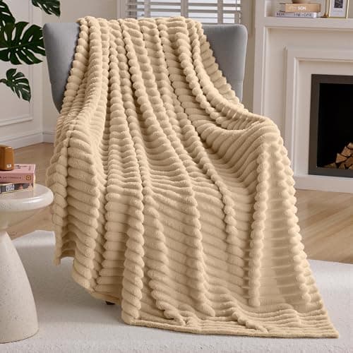 Joiedomi Brown Throw Blanket for Couch, Soft & Warm Brown Fleece Blankets Gifts for Women Mom, Cozy Cute Soft Throw 50x60 Inches - Image 1