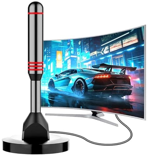 Digital TV Antenna for Smart TV Indoor，2026 HD Antenna with Strong Magnetic Base, 360°&Long Range Reception HDTV Antennas for Local Channels, Easy Installation Antennas for TVs Without Cable (5.5 in) - Image 1