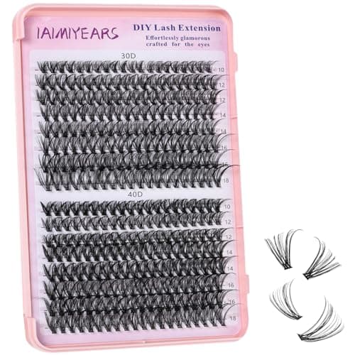 Lash Clusters Wispy 10-18mm 320pcs Volume Lash Extensions D Curvature Individual Lashes DIY Eyelash clusters Lashes fluffy false eyelashes(30+40D,0.07,10-18mm) - Image 1