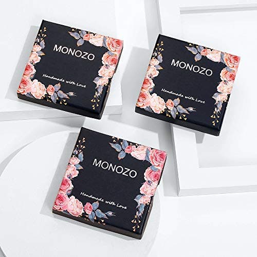 MONOZO Initial Bracelets for Women Jewelry Gifts, Dainty 14K Gold Filled V letter Initial Bracelet Personalized Disc Monogram Charm Bracelet Jewelry Gifts for Women Bridesmaids - Thumbnail 6