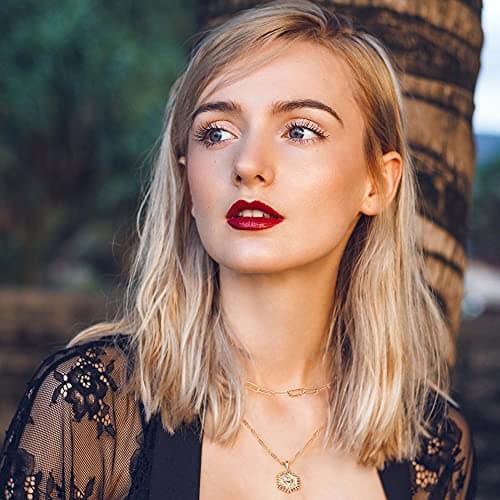 Turandoss Layered Necklaces for Women - Necklace Adjustable Minimalist Pendant Necklace Jewelry for Women Choker - Thumbnail 2