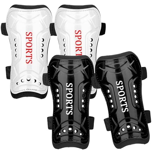 2 Pairs Soccer Shin Guards for Toddler Kids Youth, Soccer Shin Pads with Adjustable Double Strap for 3-14 Years Old Boys Girls Child Teens - Image 1