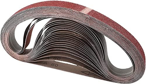 1-1/2 Inch x 30 Inch Sanding Belts, 1000 Grit Aluminum Oxide Belt Sander Sanding Belt for Bench Belt Sander, Wood & Paint Sanding, Metal Polishing, 10PK - Image 1