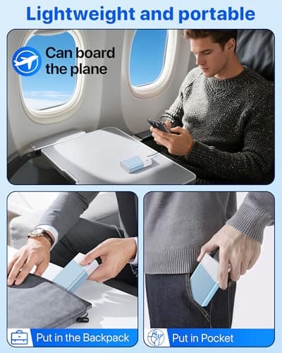 Portable Charger 20000mAh, 22.5W PD 3.0+QC 4.0 Super Fast Charging Power Bank, Cooler Aerospace Metal Case for iPhone 17 16 15 14, 13 Android, iPad, Samsung Google Tablet & More, Travel Essential - Thumbnail 4